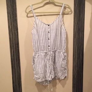 Old Navy striped button up romper